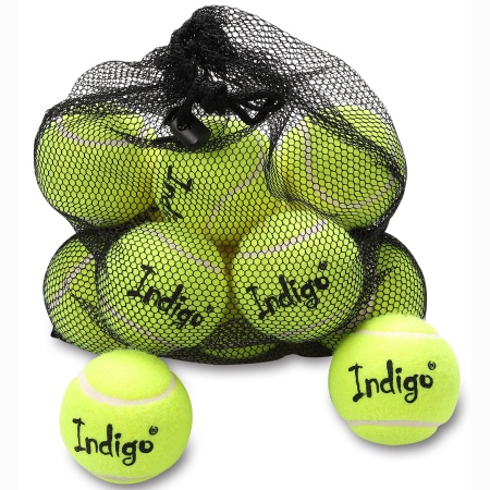 Купить Мяч для большого тенниса Indigo (12 шт в сетке) начальный уровень в Новаяладоге 